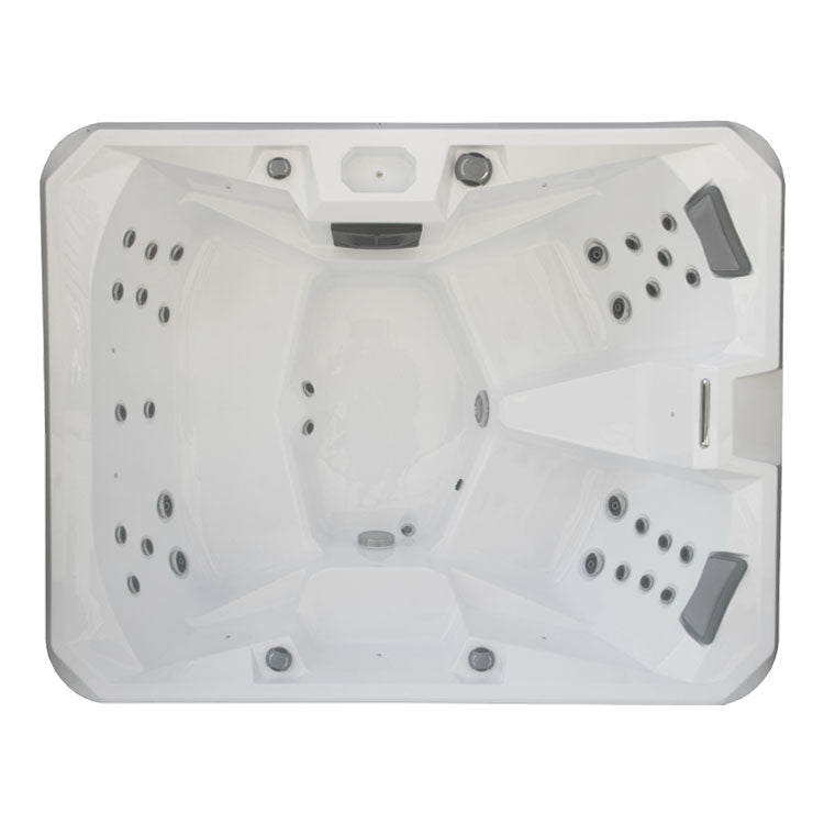 Jacuzzi Hydra 170 con múltiples chorros e iluminación LED.