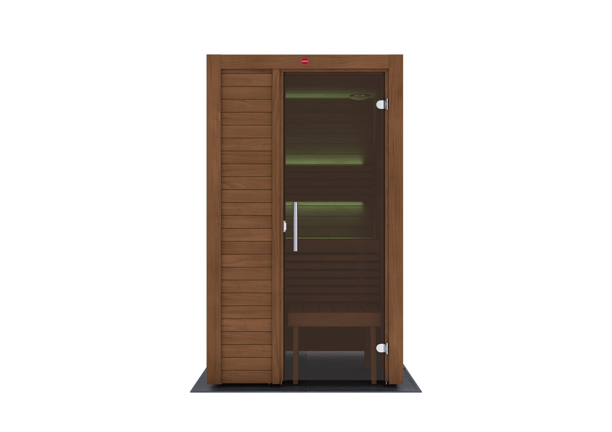 Sauna de madera Utu con puerta de cristal