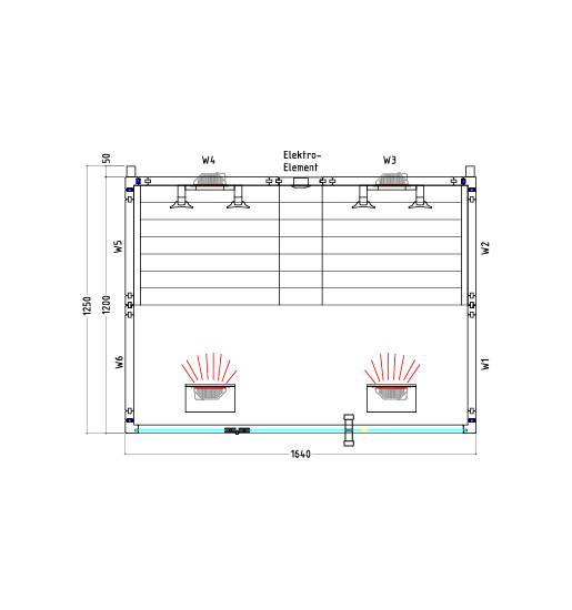 Esquema de la sauna de infrarrojos Vitamy 164-B