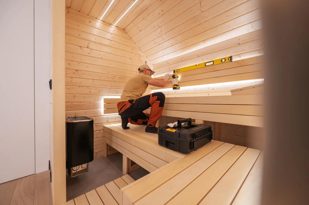 Montaje de la sauna DIY