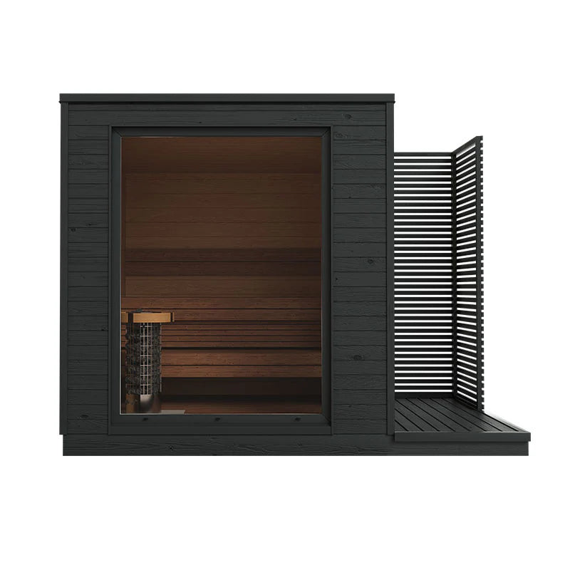 Sauna Eléctrica KUUT - Premium M con puerta de cristal templado.