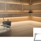 Cariitti Linear LED 2m en sauna con cubo de sal.