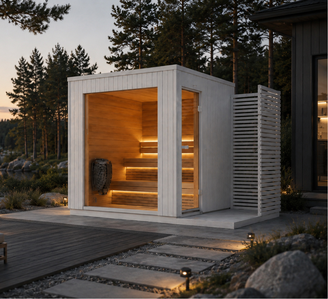 Sauna Exterior Lumia con Ducha