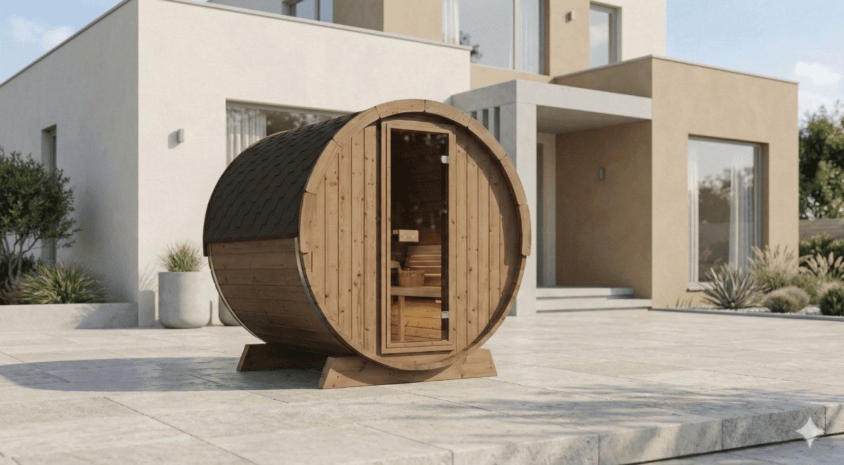 Sauna exterior Barrel 220
