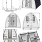 Saunamo Diagrama de Pod, una innovadora sauna de madera.