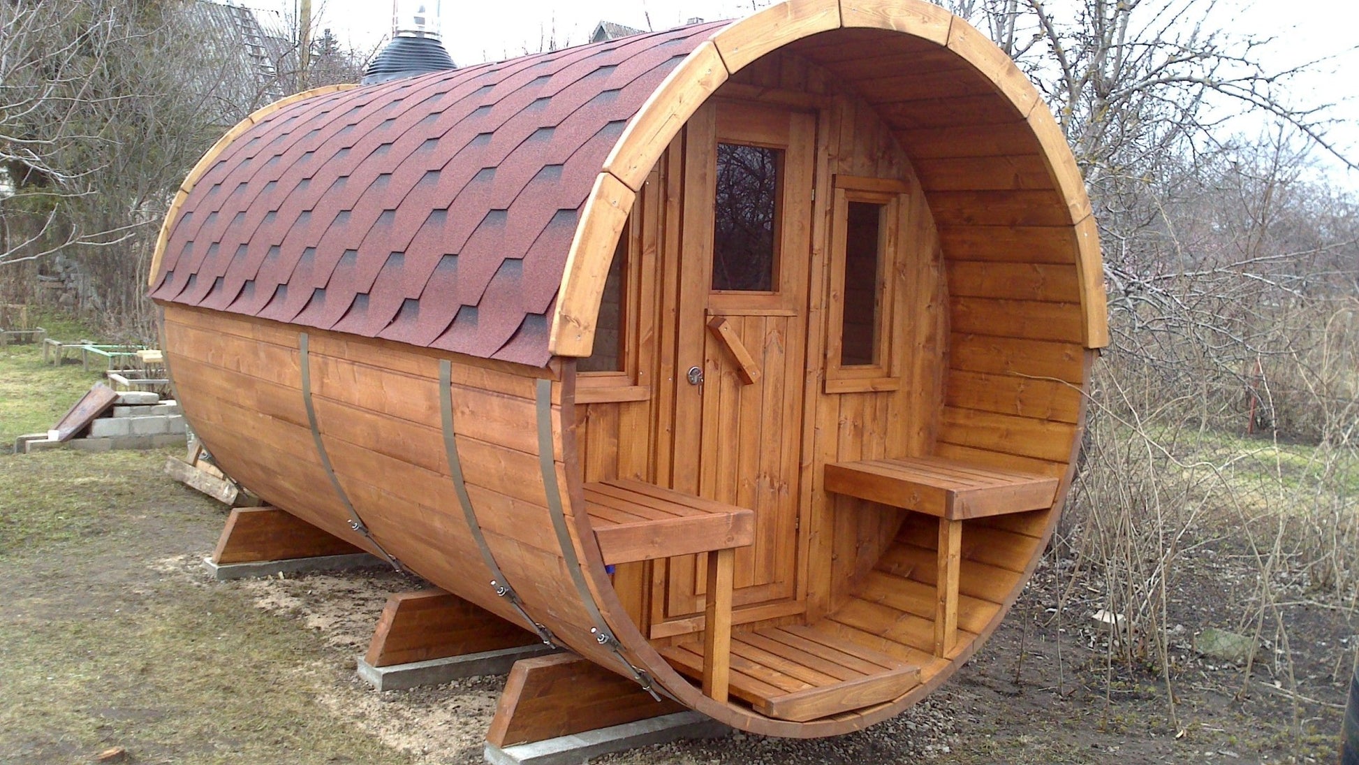 Saunamo Sauna de madera en forma de barril Barrel 400.