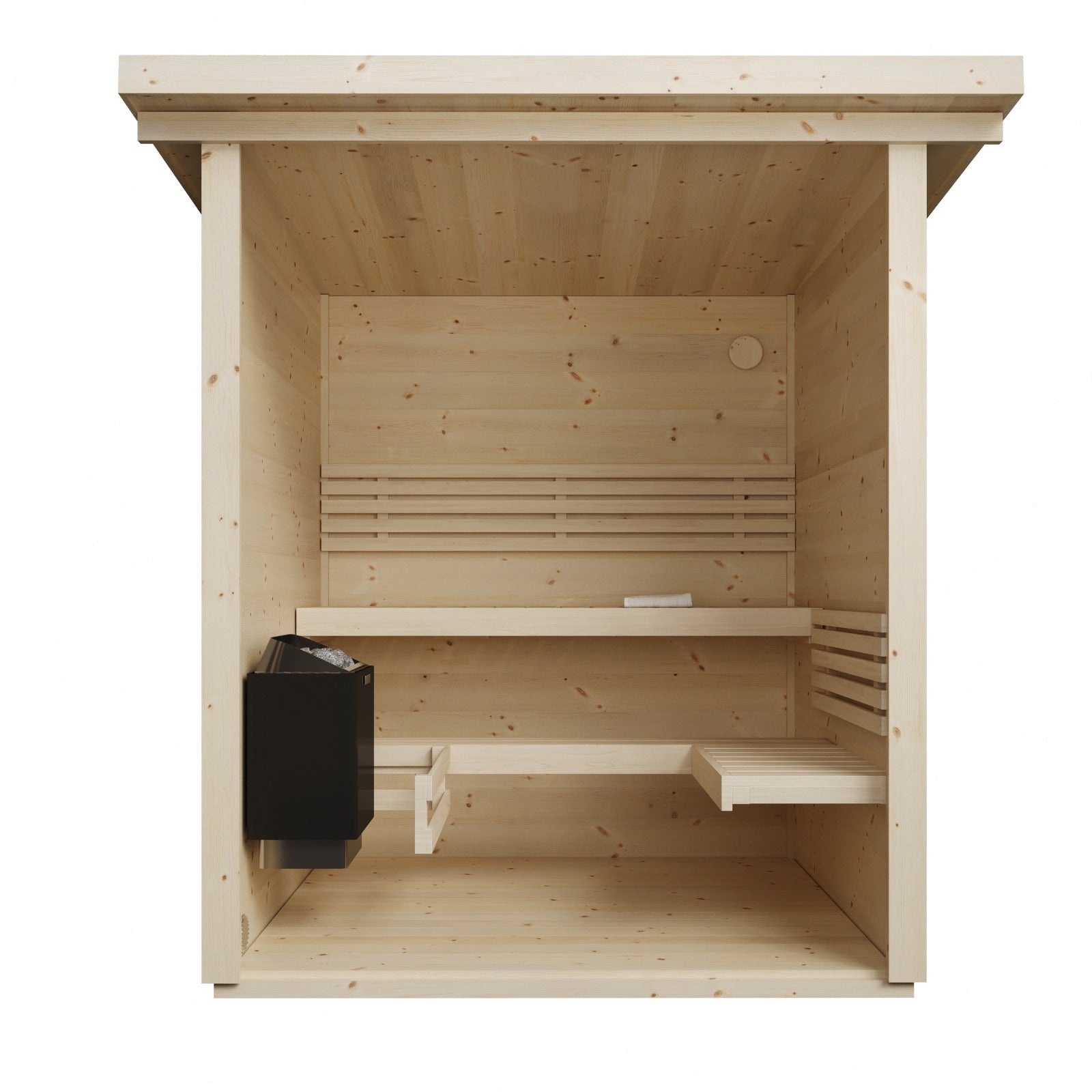 Saunamo Caja de madera, interior de sauna.