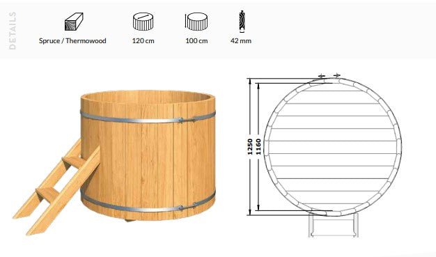 Saunamo Inmersión fría diseñada para terapia de frío.