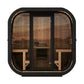 Saunamo Moderna sauna Cube 220 con puerta de cristal.