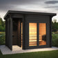 Saunamo Sauna de lujo Deluxe Plus en una zona verde.