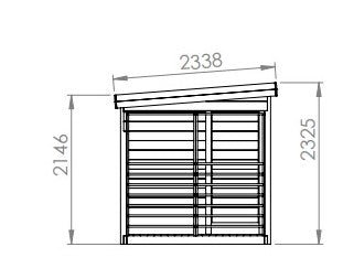 Saunamo Sauna de diseño Terraza Deluxe con fachada acristalada.