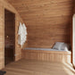 Saunamo Amplia sauna Hobbit 500 con 3 habitaciones y grandes ventanales.